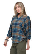 Picture of Soft Plaid  Volume Sleeve Shir