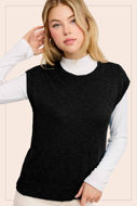 Picture of Loose Fit Slv Rib Knit Top