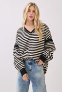 Picture of Striped  V-Neck Knit