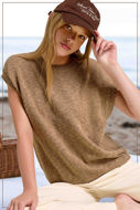 Picture of Loose Fit Slv Rib Knit Top