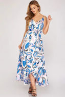 Picture of Floral Ruffed  Hem Dress